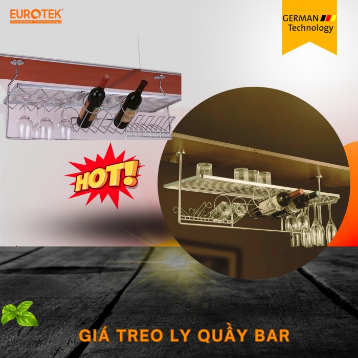 Giá Treo Ly Quầy Bar 650 Eurotek