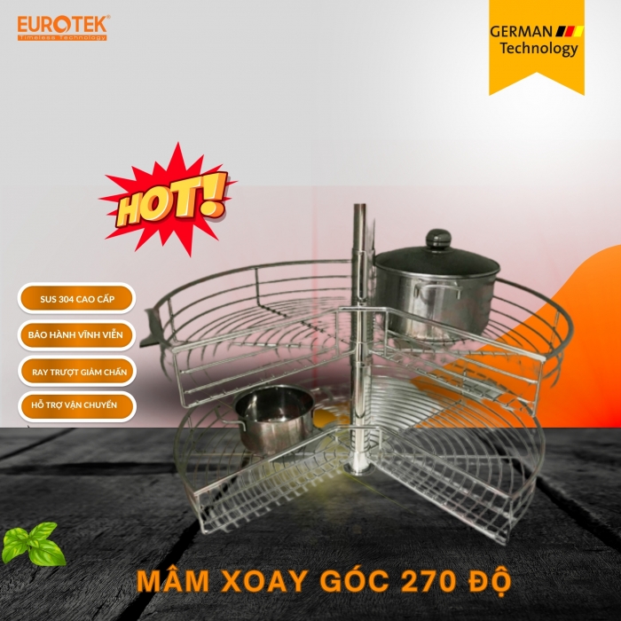 Mâm xoay góc 270 độ Eurotek