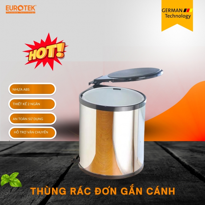 Thùng rác gắn cánh cao cấp ER20-14L Eurotek