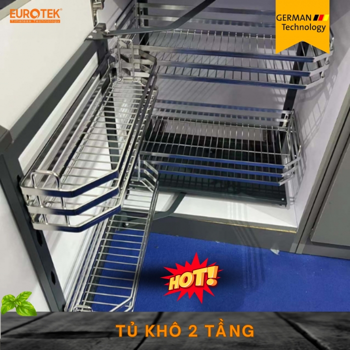 Tủ Đồ Khô 2 Tầng SUS 304 Eurotek