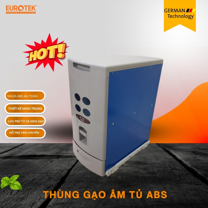 Thùng đựng gạo âm tủ Eurotek
