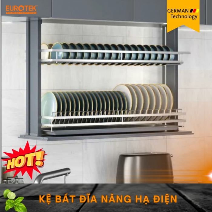 Kệ Bát Đĩa Nâng Hạ Điện EUN800 Eurotek