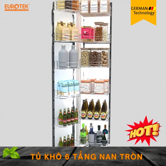 Tủ Đồ Khô 6 Tần Nan Tròn EU6T-450 Eurotek