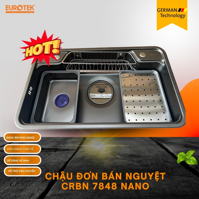 Chậu Đơn Bán Nguyệt CRBN 7848 3.5 Nano Eurotek