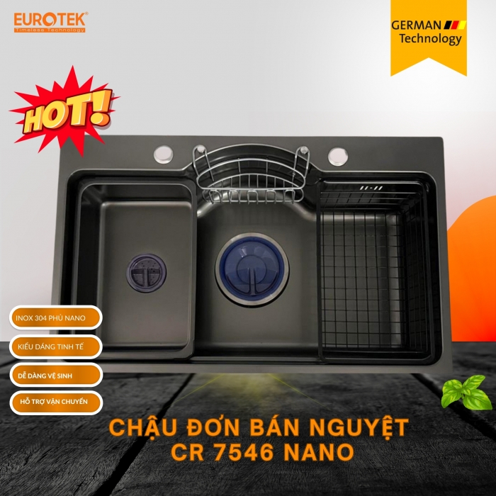 Chậu Đơn Bán Nguyệt CR 7546 3.5 Nano Eurotek