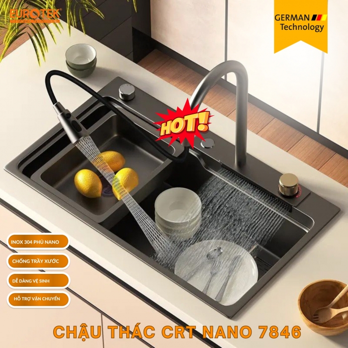 Chậu Thác Đơn CRT NANO 7846 Eurotek