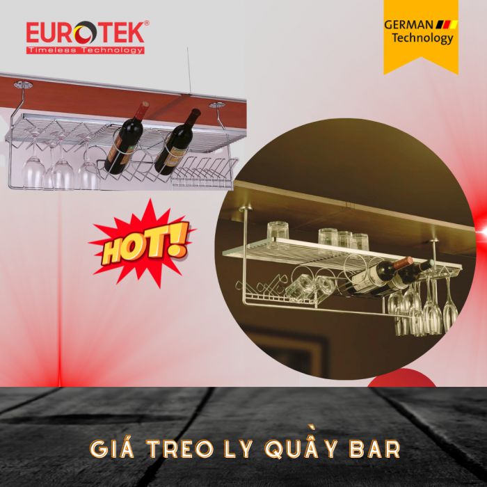 Giá Treo Ly Quầy Bar 750 Eurotek