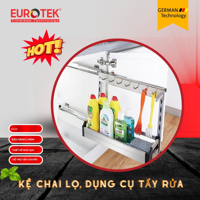 Kệ Chai Lọ, Dụng Cụ Tẩy Rửa Eurotek