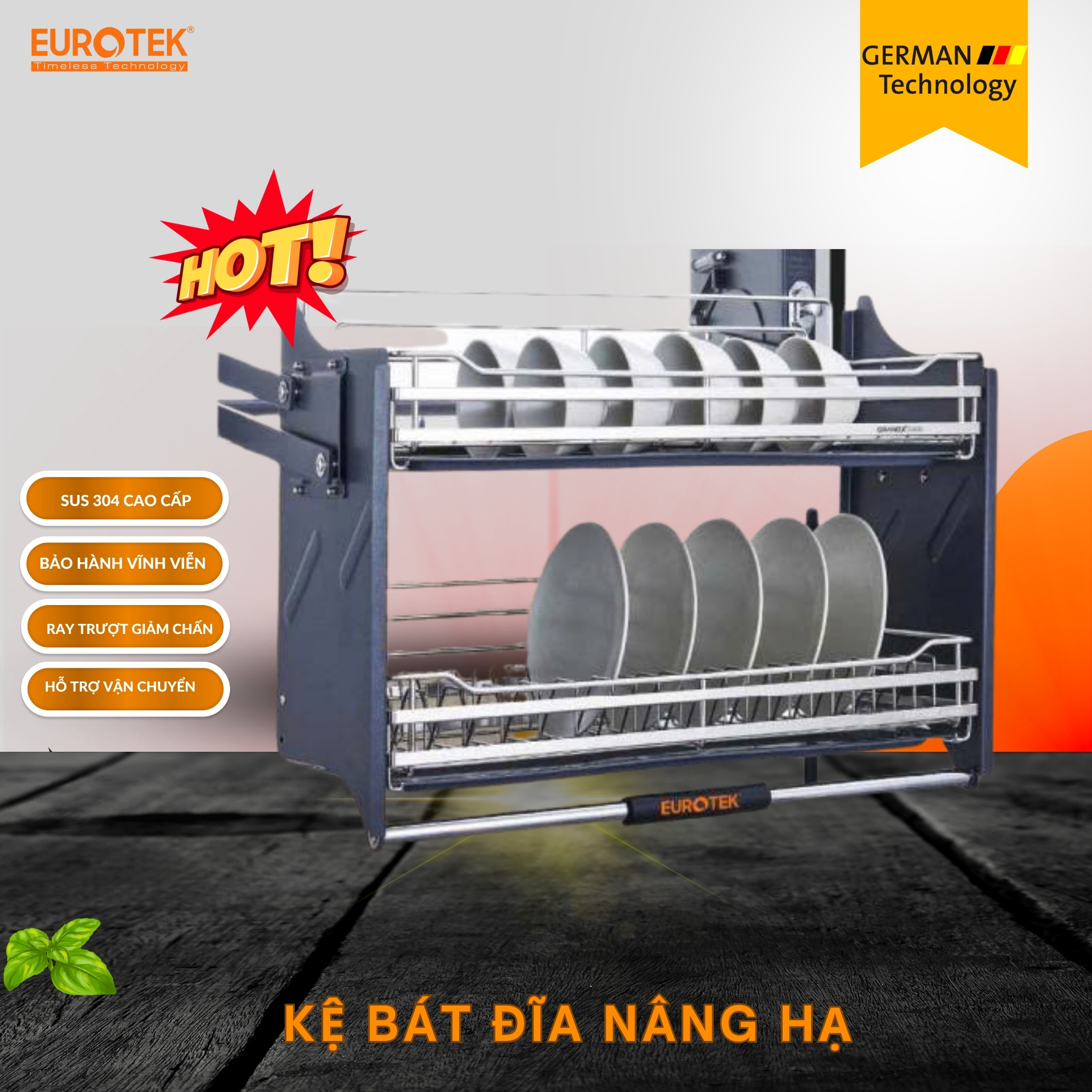 Kệ nâng hạ chén bát thông minh di động và cố định. Thiết kế sang trọng, linh hoạt tiện sử dụng, dễ dang lưu trữ, dễ dàng lau chùi.