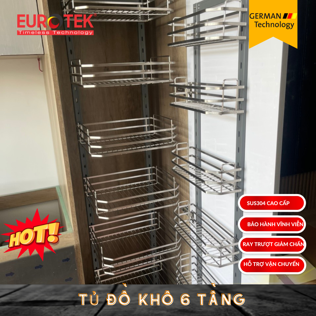 Tất cẩ sản phẩm của Eurotek đều được nhập khẩu nguyên chiếc theo tiêu chuẩn Châu Âu, đa dạng, chất liệu, kích thước và thiết kế giúp bạn yên tâm trong lựa chọn để tối ưu không gian sống. Bảo hành hoen rỉ đối với inox SUS304 vĩnh viễn.